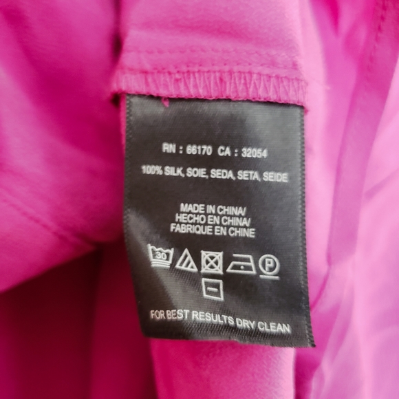 Anthropologie Maeve fuchsia silk button up blouse - Picture 10 of 10